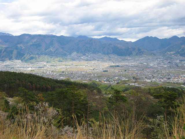 クリックすると拡大。塩山方面