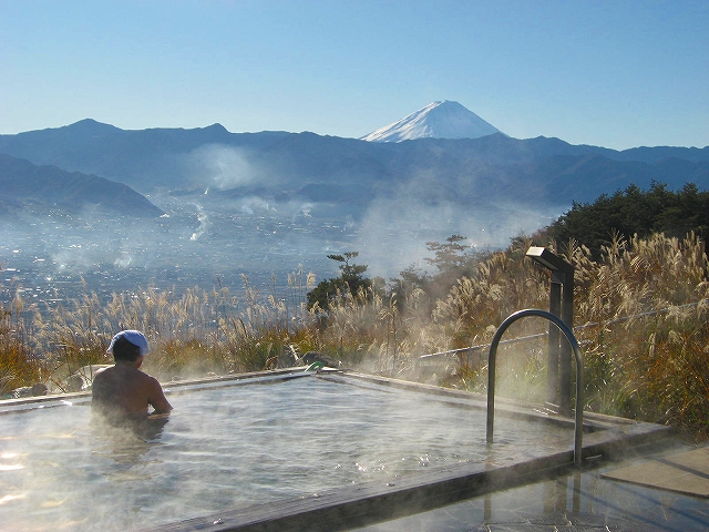 富士山を見ながら